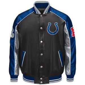 NWT NFL Indianapolis Colts Faux Leather Jacket LARGE